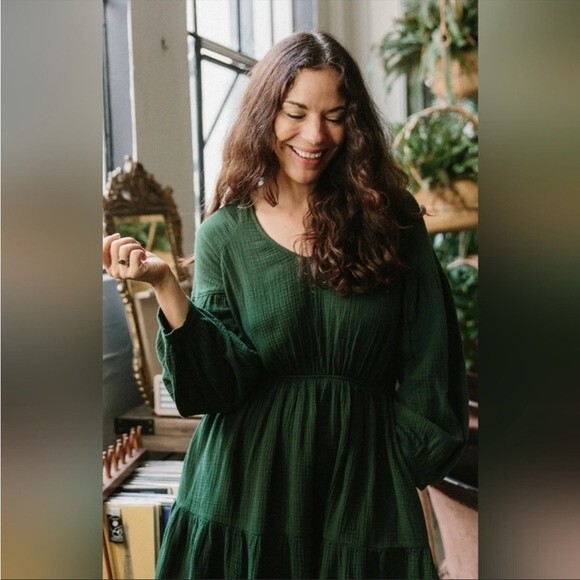 Suunday The Sara Midi Dress in Kombua Green XL - Picture 3 of 15